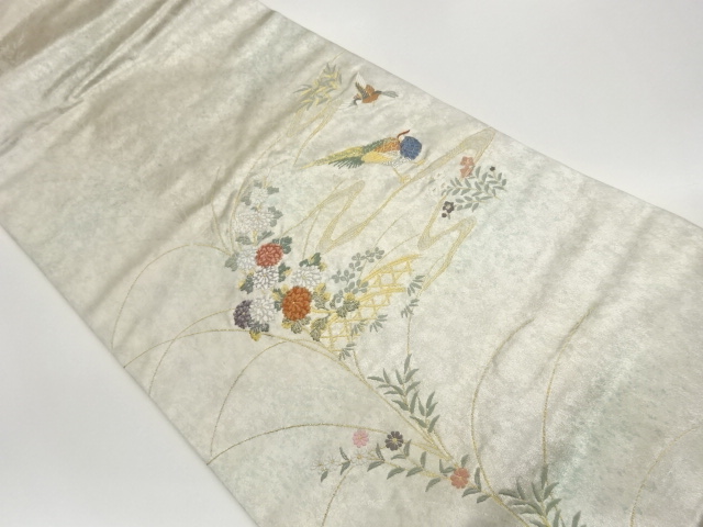 JAPANESE NAGOYA OBI / WOVEN KIKU